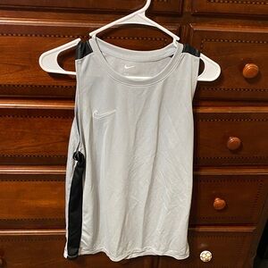 Nike Women's Gray and Black Tank Top